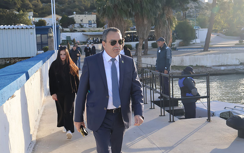 Ο Βασίλης Στίγκας στην τελετή ονοματοδοσίας των νέων Παράκτιων Περιπολικών του Πολεμικού Ναυτικού